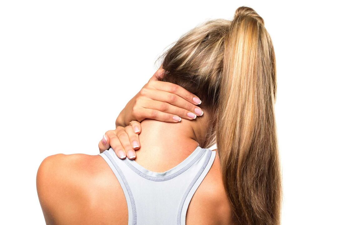 Hals Schmerz wéinst Osteochondrose